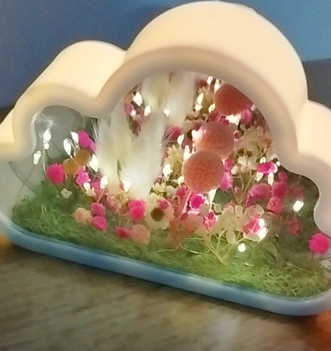 Infinity Flower Cloud Mirror Pink