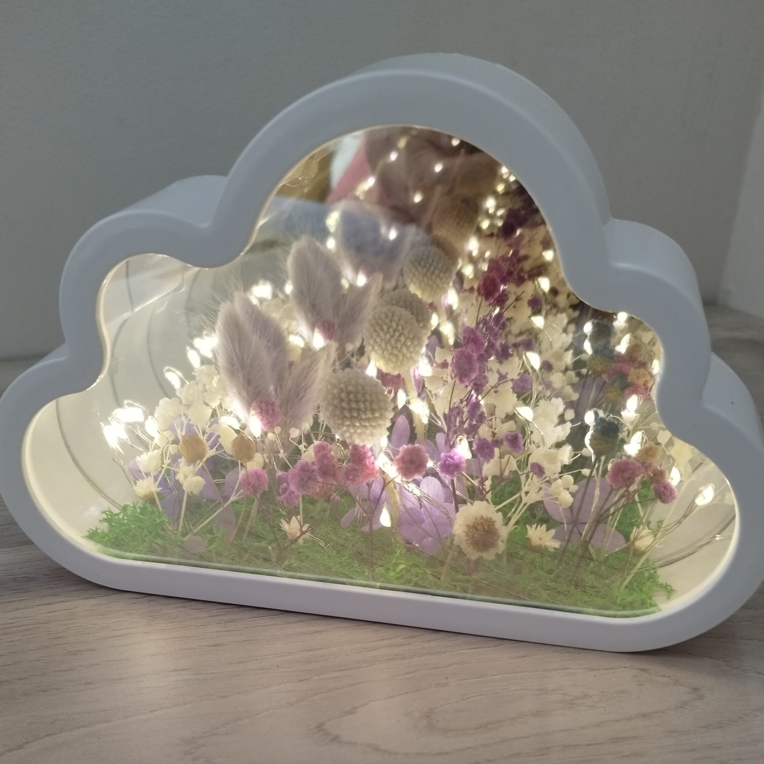 Infinity Flower Cloud Mirror Violet